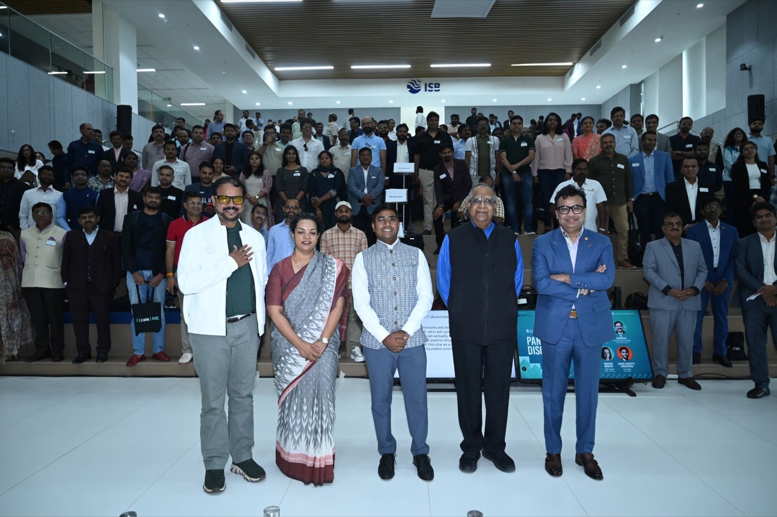 Speakers and attendees gathered for a group photograph at ScaleME Summit'26